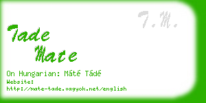 tade mate business card